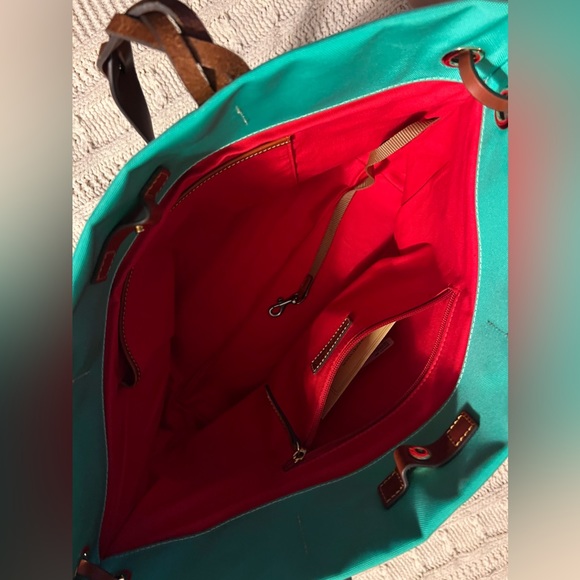 NWT Dooney & Bourke Mint Nylon Shopper Tote - Picture 5 of 8